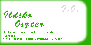 ildiko oszter business card